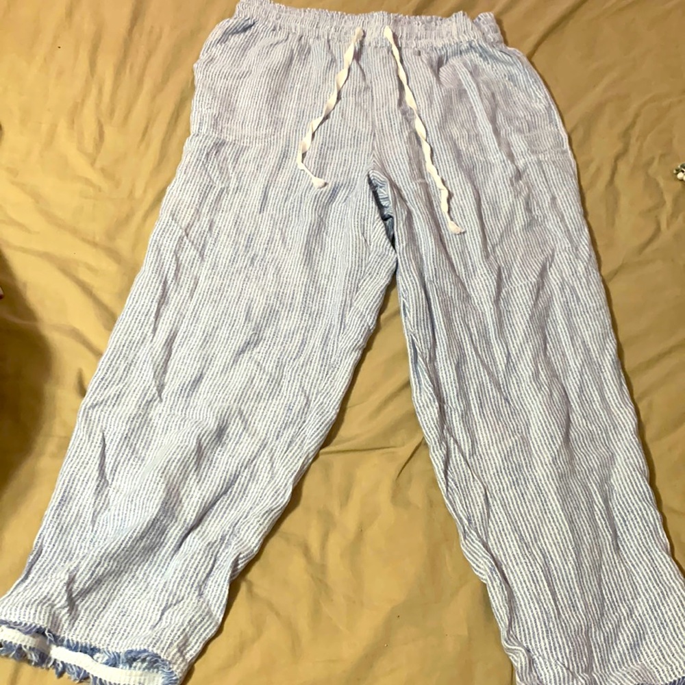 I have nothing to wear these pants with, they are very cute though.